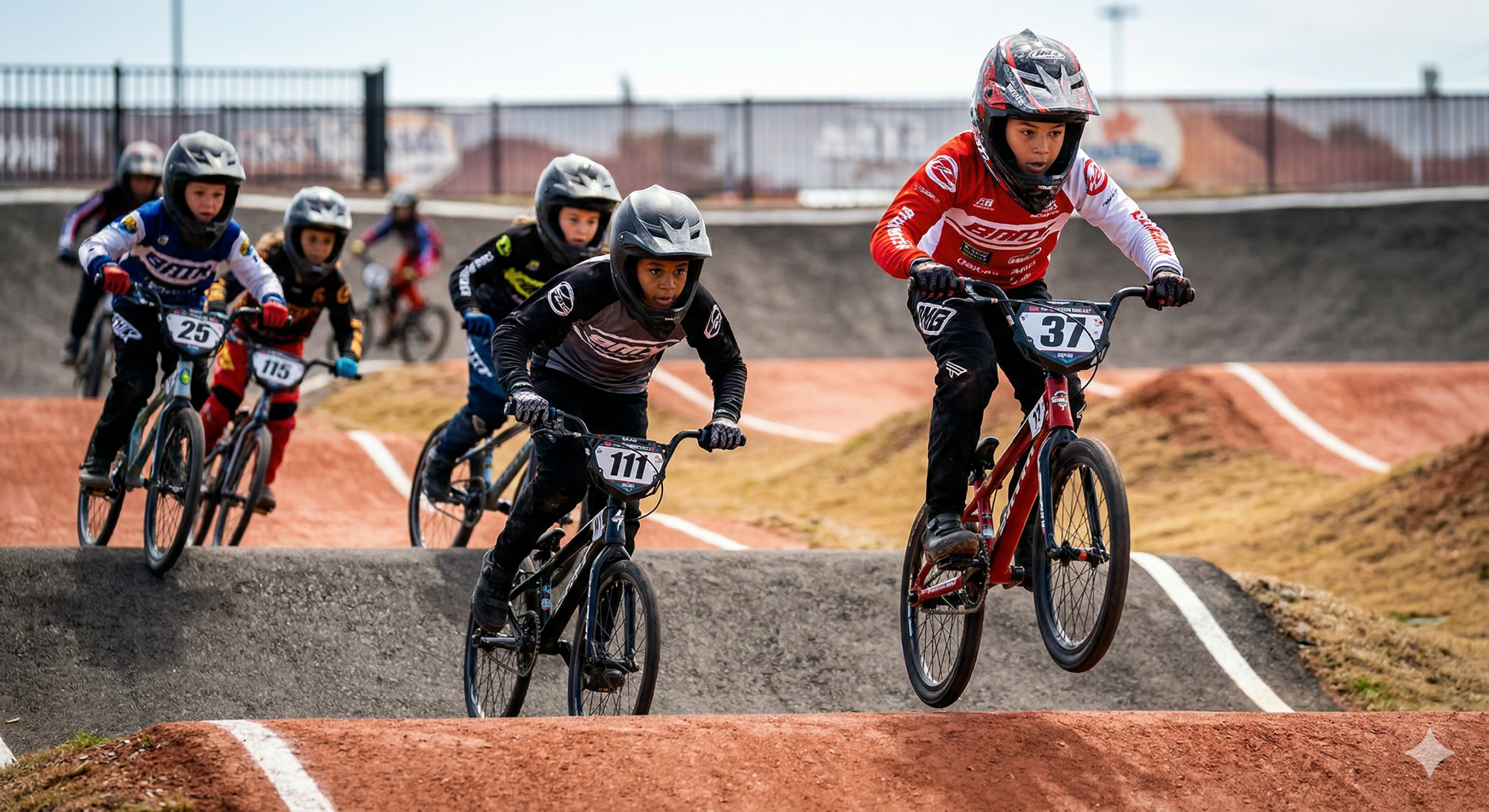 BMX Racers on a track